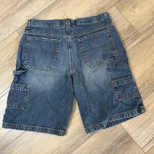 Vintage Faded Glory Shorts Men 36 Y2K Carpenter Jorts Baggy Skater Patch Work